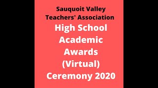 SVTA High School Academic Awards (Virtual) Ceremony 2020