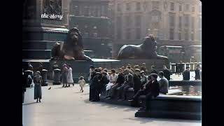 A Day in London c.1943 | AI Enhanced Color & Sound Film