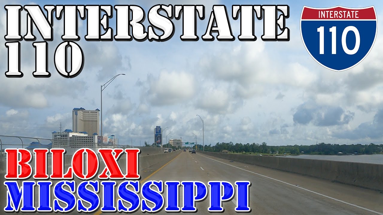 I-110 South - Biloxi - Mississippi - 4K Highway Drive