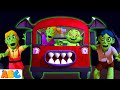 Crazy zombies riding on a spooky bus  more scary halloween songs for kids by allbabieschannel