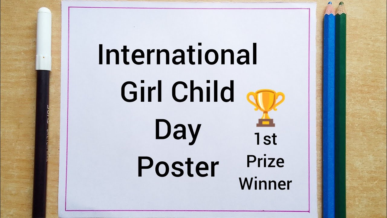 International Girl Child Day Poster Drawing Save Girl Child Drawing Girl Child Day Drawing