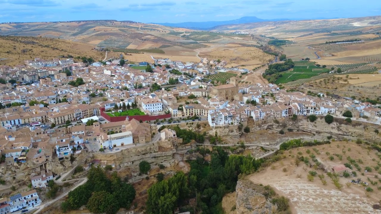 Alhama de Granada Spain｜Historic Town & Cliffs 4K Drone