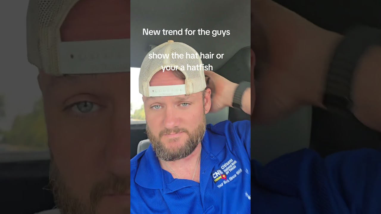 🧢 New trend for the guys — show me your hat hair or you’re a hatfish! 😂