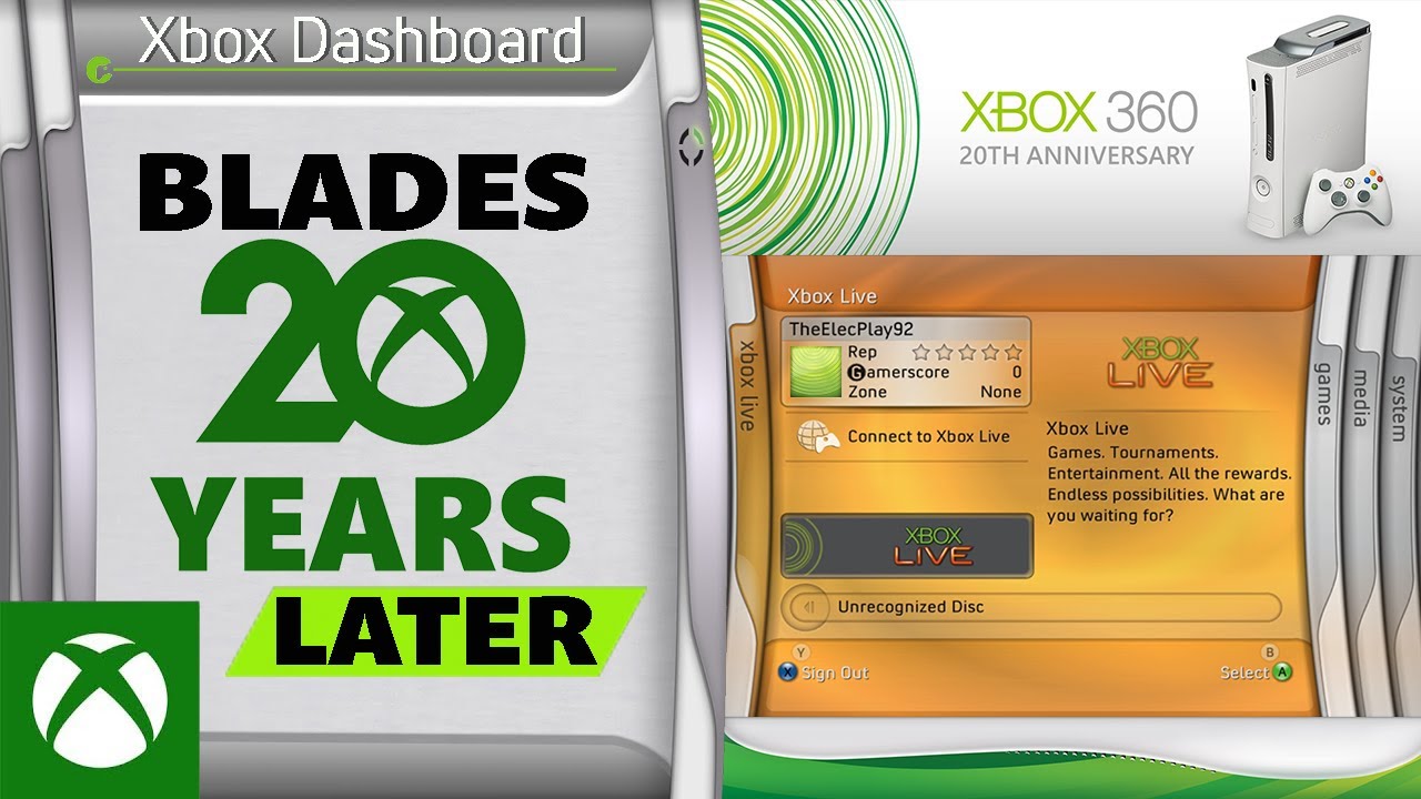Xbox 360 Blades Dashboard 20 Years Later | Xbox 360 20th Anniversary (2005-2025)