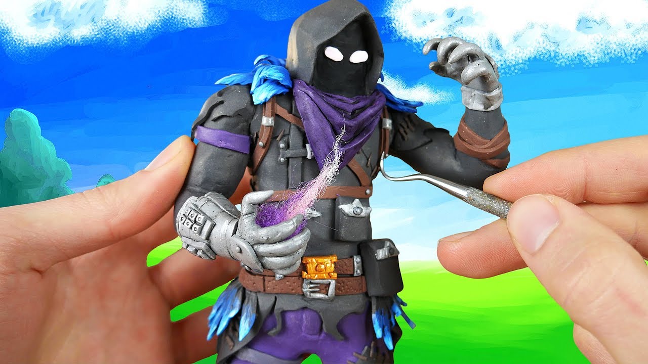 making raven from fortnite battle royale in polymer clay - how to make fortnite characters