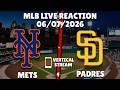 Mets vs Padres LIVE 🔴 Play-by-Play, Reactions &amp; Commentary | MLB Game Today 📱