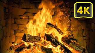 3 HOURS of Relaxing Fireplace Sounds - NO MUSIC - Burning Fireplace \& Crackling Fire Sounds