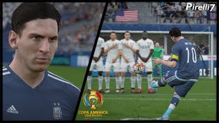 Fifa 16 Remake Lionel Messi Terrific Free Kick Vs Usa Copa America 21062016 By Pirelli7