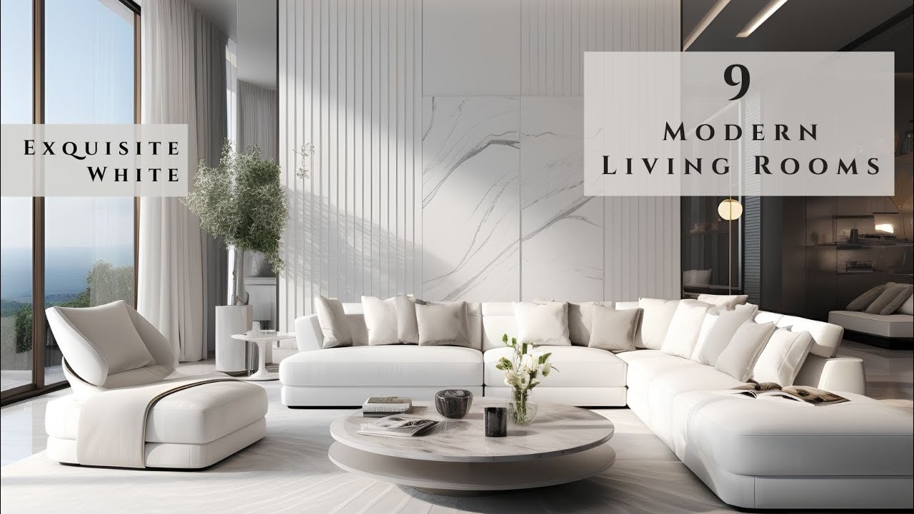 9 Modern Dream Living Room Interior Design Ideas in Exquisite White