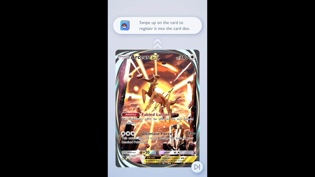Get Arceus EX IMMERSIVE - Full Art Animation - Brewek Of the day (Pokemon TCG Pockets)