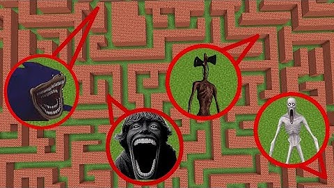 Never Spawn SirenHead Scp67 Kid ShinSonic SCP096 in Maze In Minecraft 