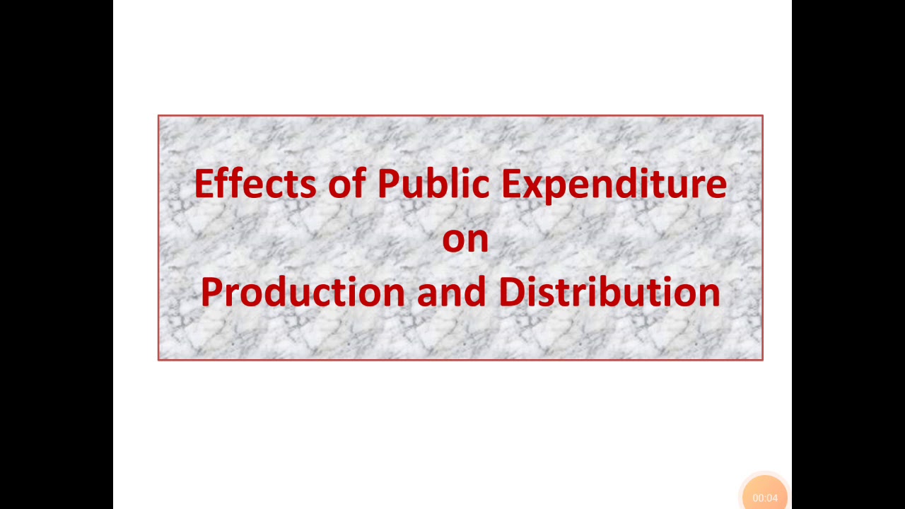 Effects Of Public Expenditure YouTube