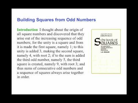 Building Squares from Odd Numbers 2: In words