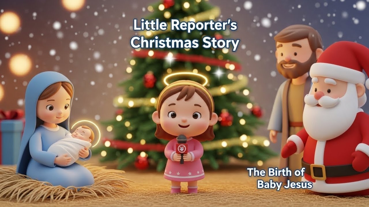 🎄✨ 𝗟𝗶𝘁𝘁𝗹𝗲 𝗥𝗲𝗽𝗼𝗿𝘁𝗲𝗿’𝘀 𝗠𝗮𝗴𝗶𝗰𝗮𝗹 𝗖𝗵𝗿𝗶𝘀𝘁𝗺𝗮𝘀 𝗦𝘁𝗼𝗿𝘆🎅 𝗦𝗮𝗻𝘁𝗮 𝗖𝗹𝗮𝘂𝘀 & 𝗕𝗮𝗯𝘆 𝗝𝗲𝘀𝘂𝘀👶 𝗞𝗶𝗱𝘀 𝗖𝗵𝗿𝗶𝘀𝘁𝗺𝗮𝘀 𝗦𝘁𝗼𝗿𝘆