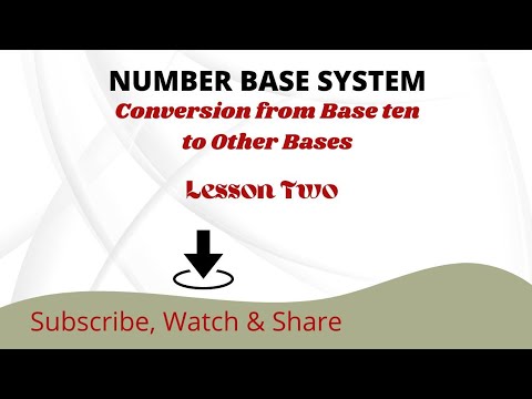 Number Base System|Conversion from Base ten to any Base - YouTube