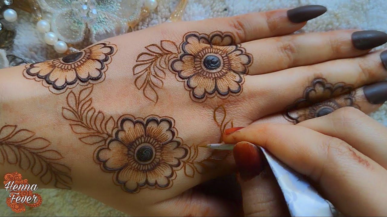 Trending Beautiful Floral Aesthetic Mehndi Design | Step by Step Tutorial | Henna Fever
