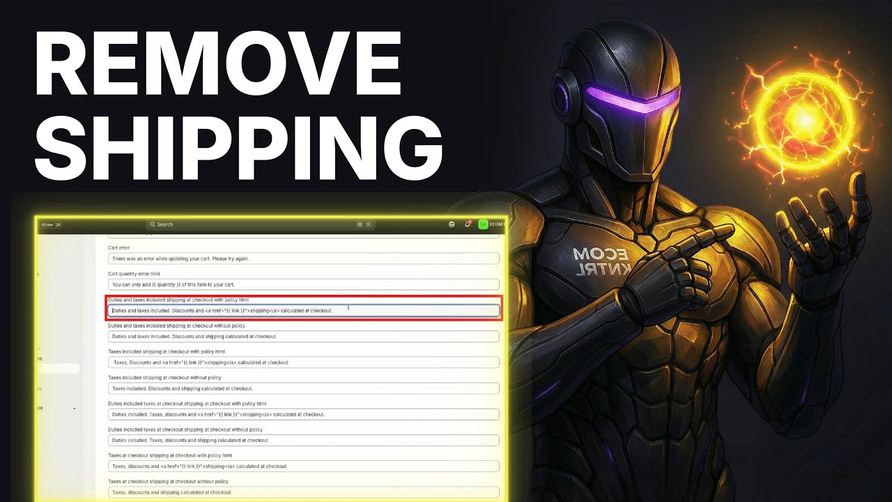 How to Delete Shipping Calculated at Checkout on Shopify (2026) | Easy, No Code