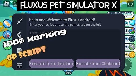 Fluxus, Arceus X, Hydrogen Pet Simulator X Script