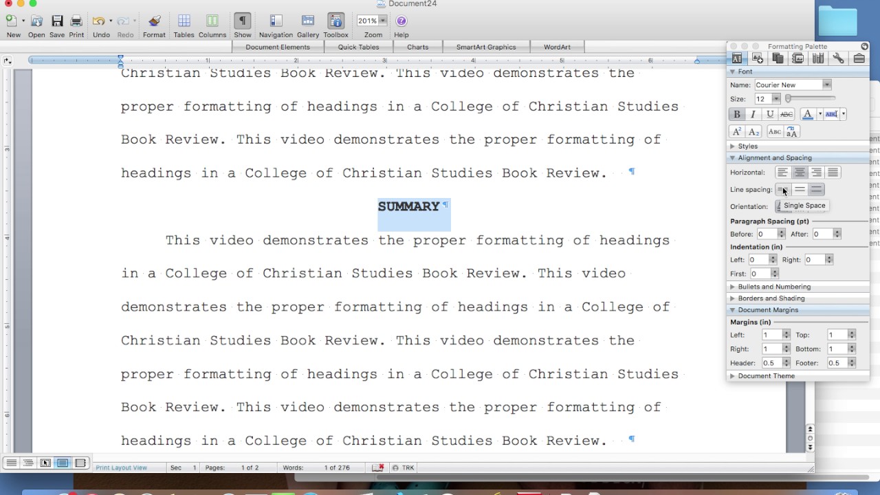 CHST Book Review Formatting