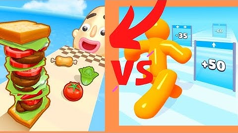 Sandwich Runner🆚 Tall Man Run 🚀Ball -All Levels Gameplay iOS, Android Update  Walkthrough New Update