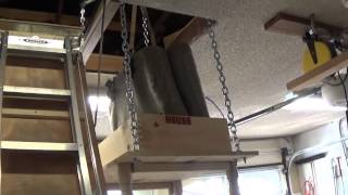 Garage Attic Storage Lift Use a boat trailer winch to build a lift in your garage.