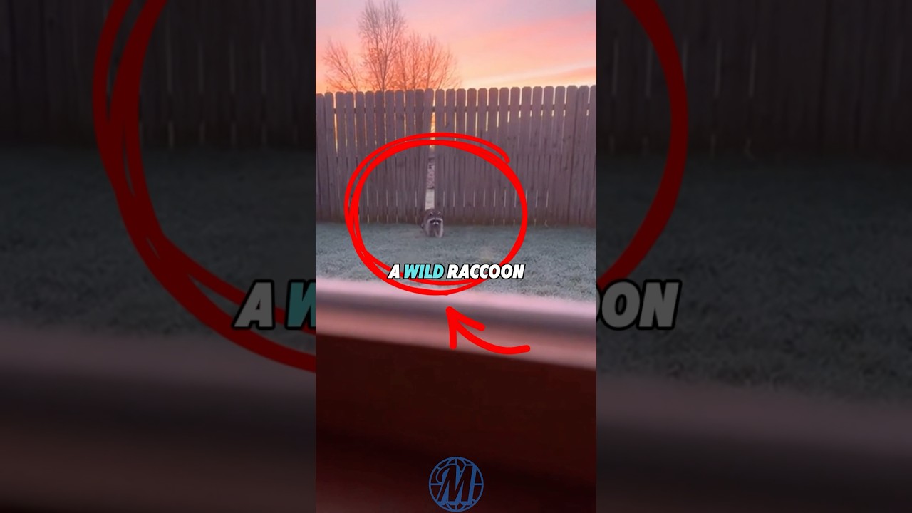 Каждое утро дикий енот навещает мою кошку, чтобы вместе посмотреть восход солнца 🦝❤️🐈 
