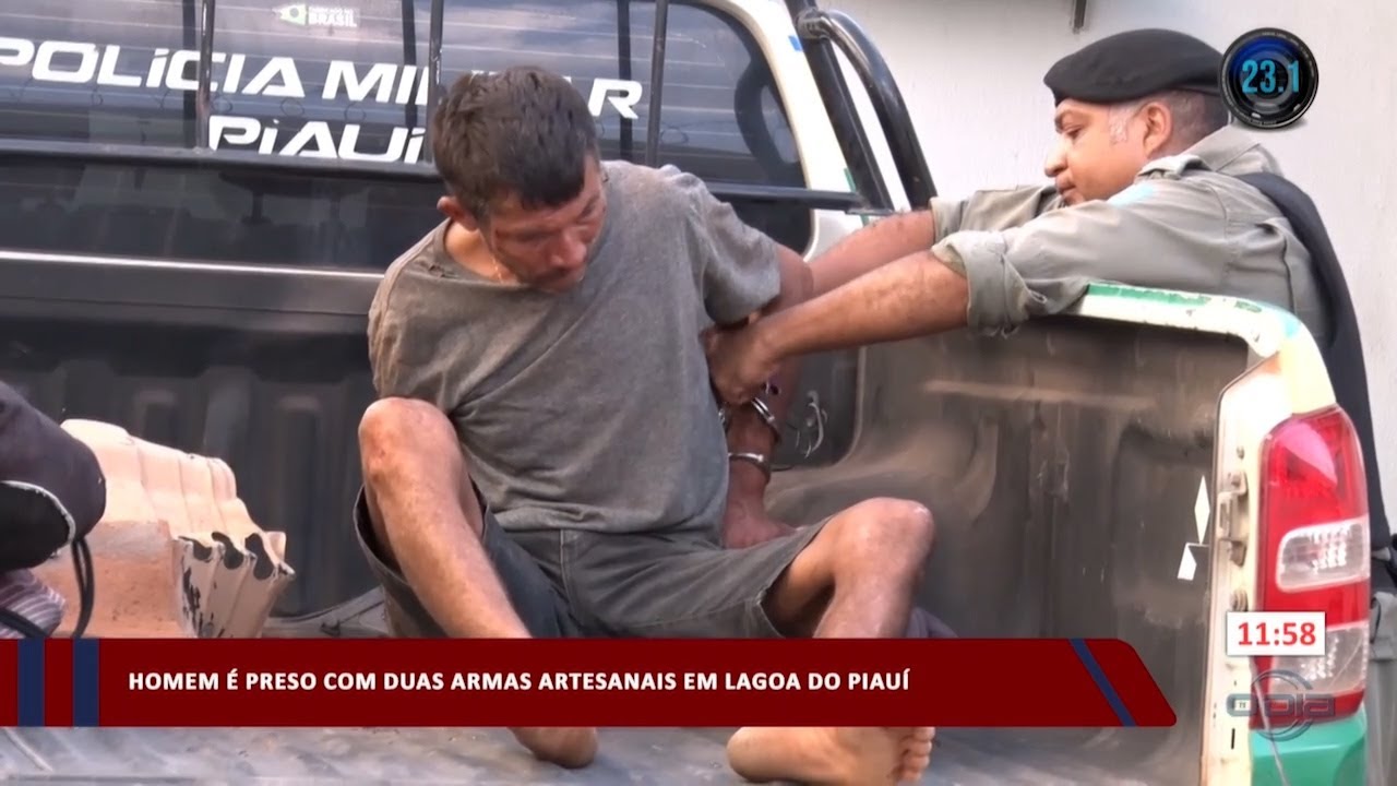 Homem é preso com duas armas artesanais em Lagoa do Piauí 31 10 2023