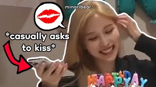 mina *smoothly* asks for a kiss in japanese screenshot 4