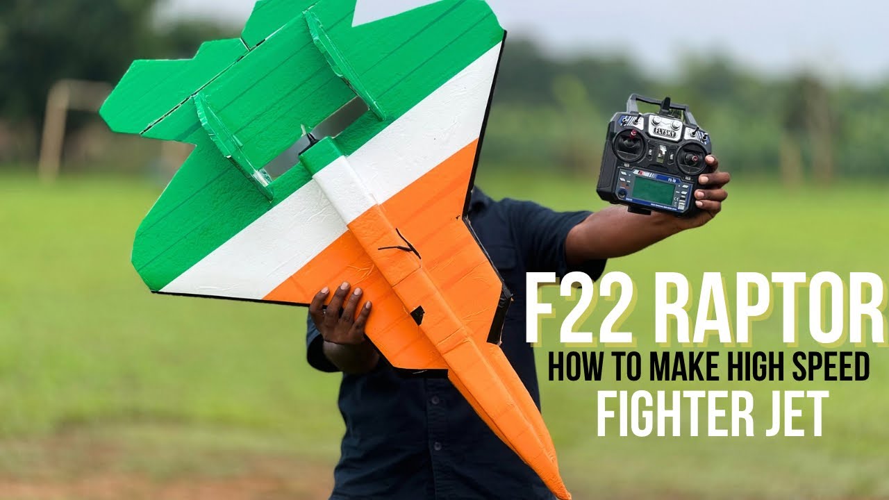 How to make High speed F22 Raptor india | Remote control High speed fighter jet😳