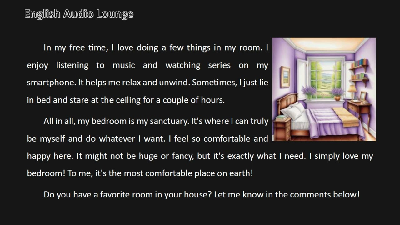 Basic English | My favorite room at home | A1/A2 Level