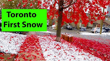 TORONTO Snow | First SNOWFALL Toronto Canada | WALK