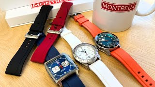 Testing Watchstraps On My Monaco, Rolex And Tissot | Montreux FKM Rubberstraps