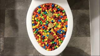 Will it Flush? - M&M's and Gold Coins