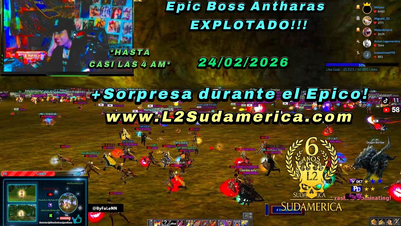 🔴[L2 Sudamerica x10] Epic boss Antharas+Relato+reaccion del pvp- 24/02 #mmorpg #pvp #l2    #lineage2