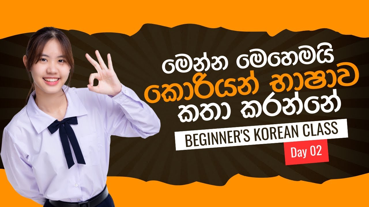 කොරියානු දැනුම මොන මට්ටමේ තිබුණත් හරියටම කොරියානු භාෂාව කතා කරමුද? Beginner's Korean Class - Day 02