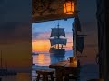 Golden Hour in the Pirate Tavern — Pure Relaxation #sunsetvibes #cozy #asmr