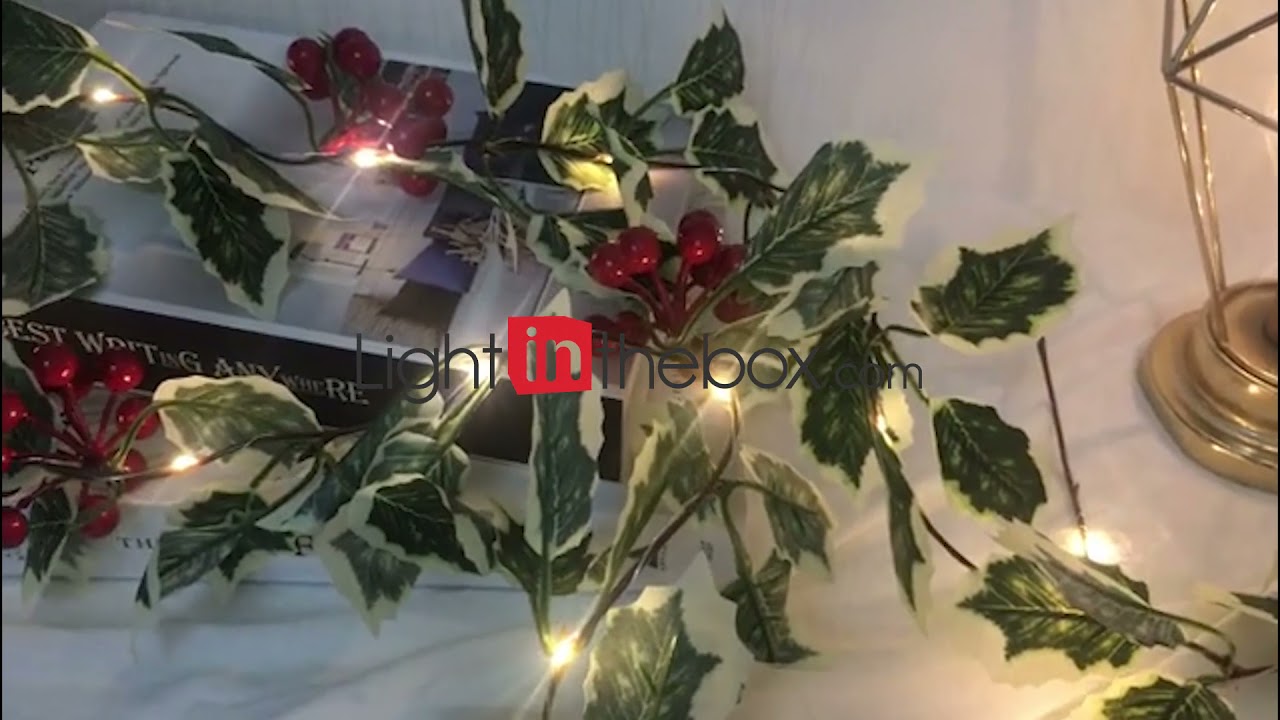 2M 20LEDs Red Berry Christmas Decorating String Lights8136744 YouTube