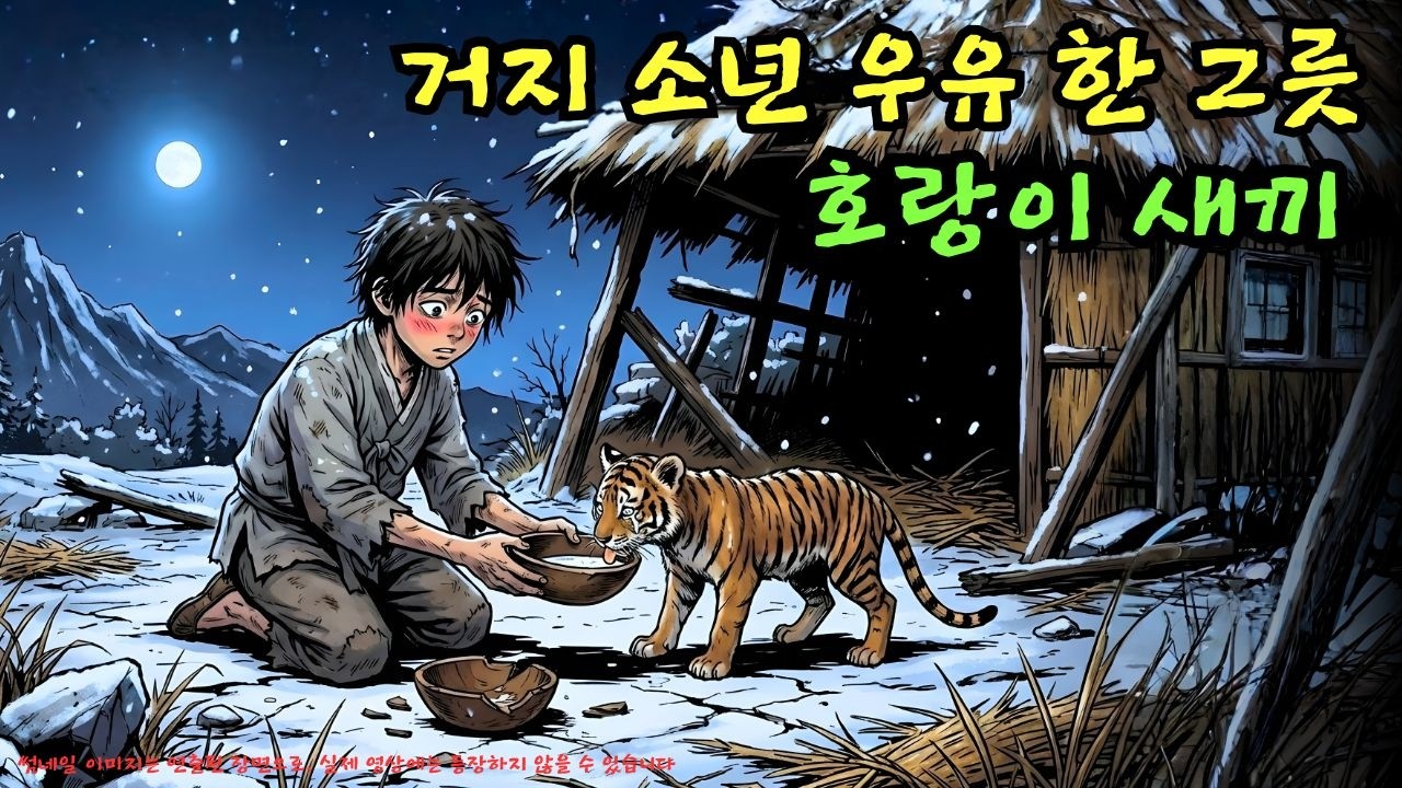 👉 먹을 것 하나 남지 않은 거지 소년, 호랑이 새끼에게 마지막 우유 한 그릇을 내주다… 이 행동은 과연 위험하지 않을까? | 야담 |옛날이야기 |민담 |전설 | 설화