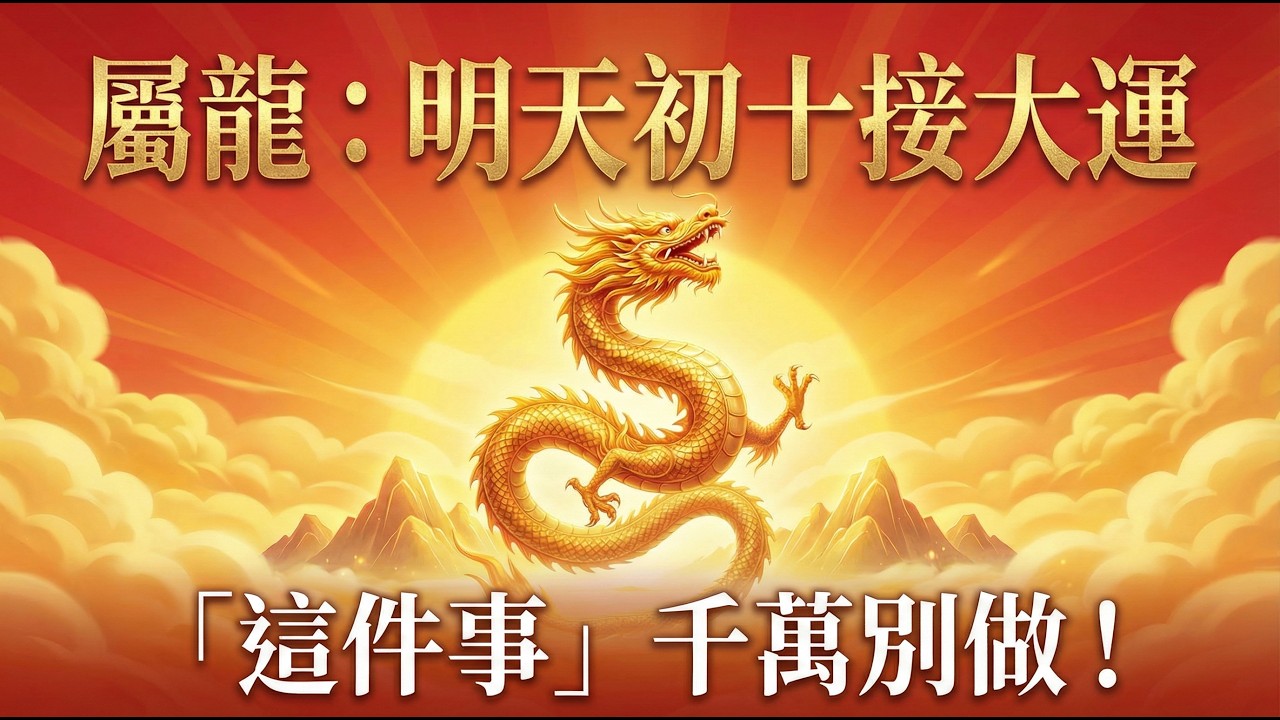 【生肖龍】明天26號,大年初十是大地的生日!你要注意:「這種行為」最傷運氣,想在2026年飛龍在天?再忙也要看!#生肖龍2026運勢 ...