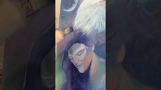 This painting kicked my butt. And I’m in love with it 🥰 #acrylicart  #abstractart #paintingprocess
