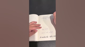 Writing backwards? I’m just gnikrow on it #wreckthisjournal #writebackwards