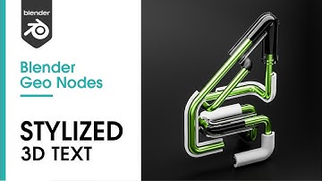 Blender 3.0 - Create 3D stylized text using Geometry Nodes (TUTORIAL)