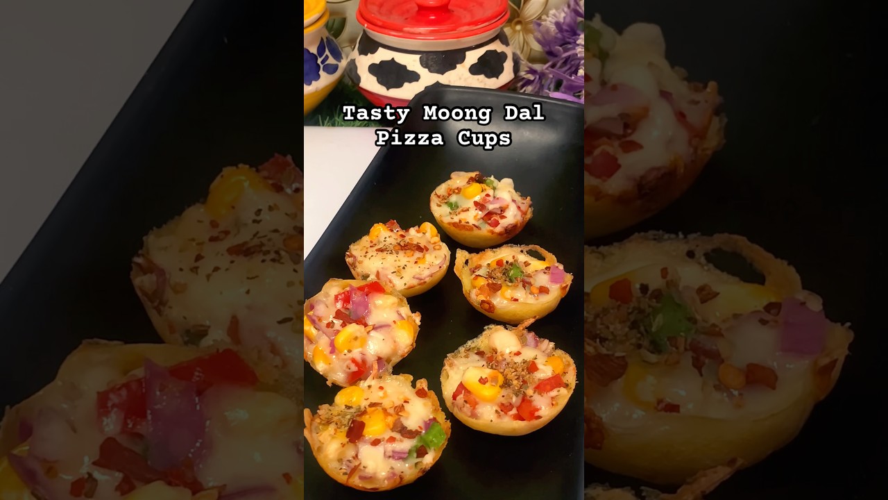 Moong Dal Pizza Cups 🍕 