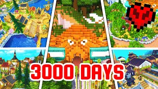 Everything I've Built in 3000 Days of Minecraft Hardcore