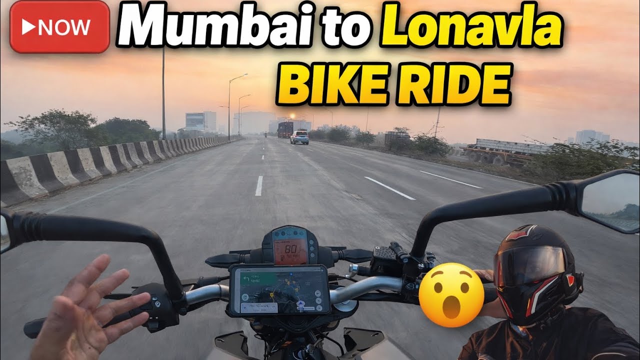 Mumbai to Lonavla Bike Ride 🏍️ | Sunrise Highway Ride