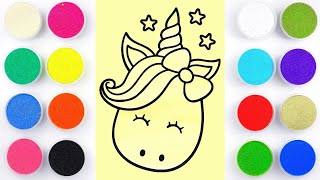 Cute unicorn sand painting for kids and toddlers || ABCD rhymes song for kids and toddlers by Mary Sand Painting 888,769 views 2 months ago 12 minutes, 17 seconds