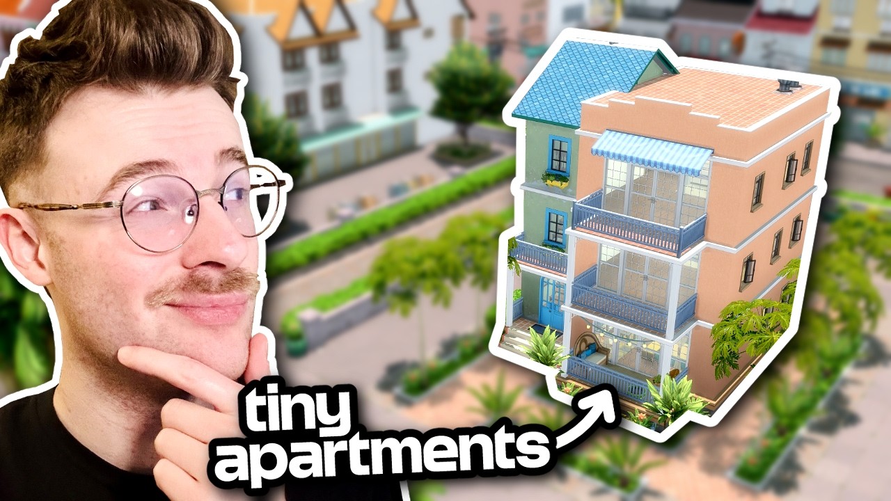 building TINY studio apartments in The Sims 4 🌴
