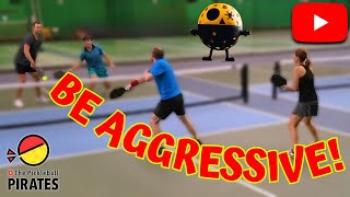 Pickleball Senior Pro Mixed vs Young Players