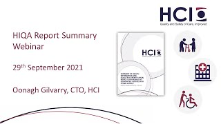 Webinar: Summary of HIQA Inspection Findings in Nursing Homes April - June 2021