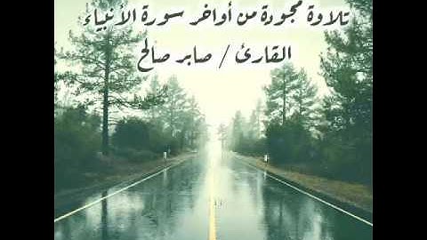 تلاوة مجودة من أواخر سورة الأنبياء .. القارئ / صابر صالح
